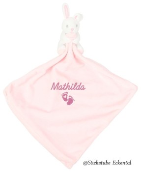 Schnuffeltuch Hase mit Schreibschrift